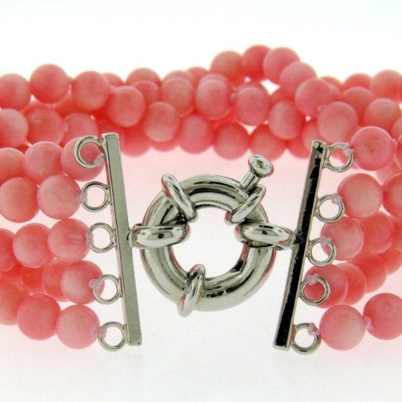 Mikeadam Jewelry - 14k Natural Coral Multi strand Bracelet